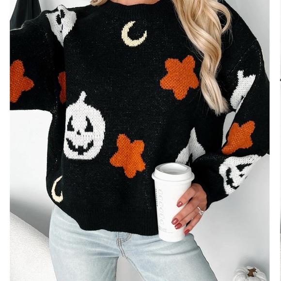 New Mythical Nights Halloween Print Sweater - Picture 3 of 3